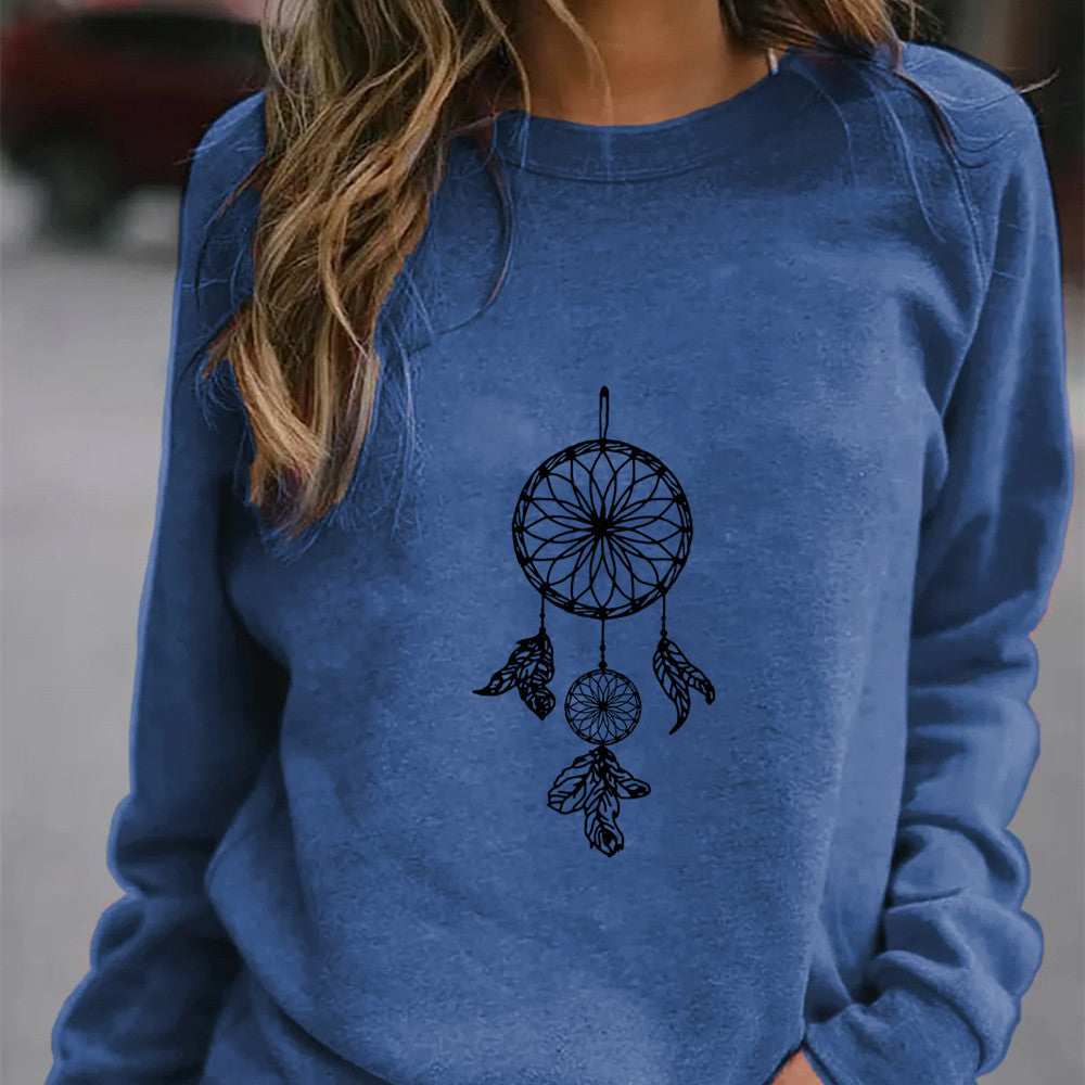 Oversized Women's Sweatshirt with Ethnic Print | Streetwear
