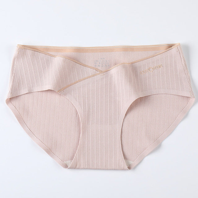 Plus Size Seamless Cotton Maternity Belly Panties