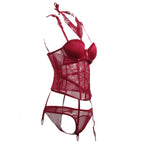 Lace Bodysuit and Stockings Set for Intimate Wear