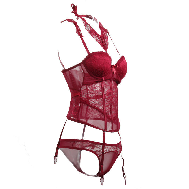Lace Bodysuit and Stockings Set for Intimate Wear