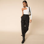 "Winter Women's High Neck One Shoulder Cut-out Bodysuit"