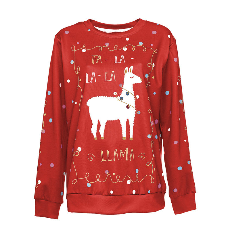 Reindeer Digital Christmas Crewneck Sweatshirt | Streetwear