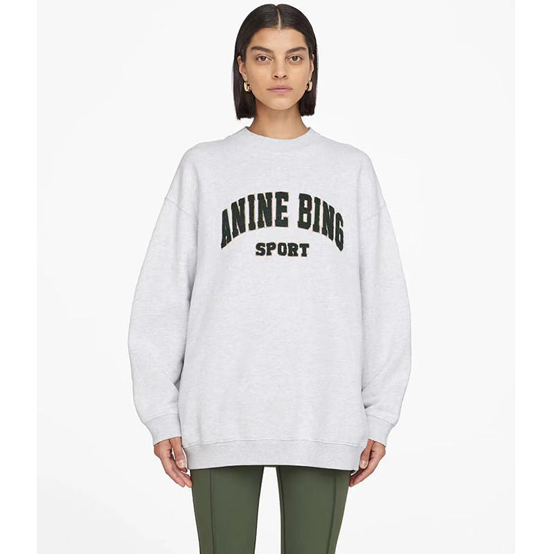North American Women's Hand-Embroidered Fleece Hoodie | Streetwear