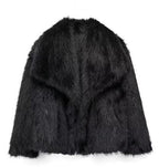Mylah ™ | Women's Faux Fur Coat with Button Closure