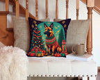 Belgian Malinois Christmas Throw Pillow