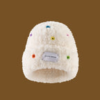 Women's Versatile Wool Hat with Button for Winter | Embroidered Cap