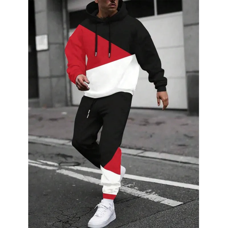 Casual Top Loose Hoodie Set | Streetwear