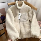 Japanese Fleece Stand Neck Jacket for Couples (Solid Color)