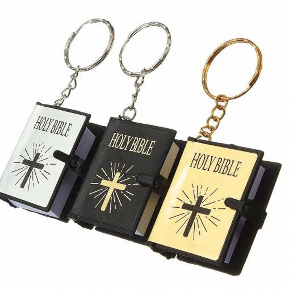 [Duplicate] Mini Bible Keychain with Cross Keychain