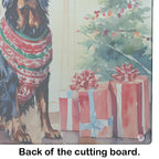 Gordon Setter Cozy Christmas Glass Cutting Board