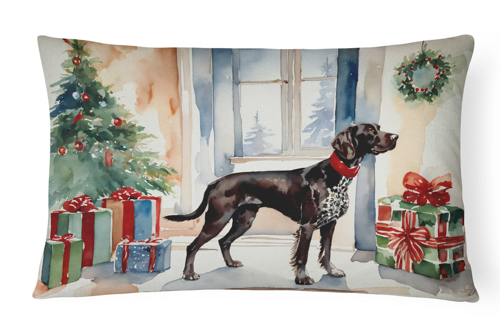 German Shorthaired Pointer Cozy Christmas Throw Pillow