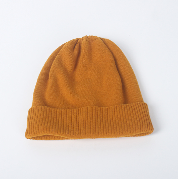 Children's Double Layer Thick Wool Knitted Hat | Embroidered Cap