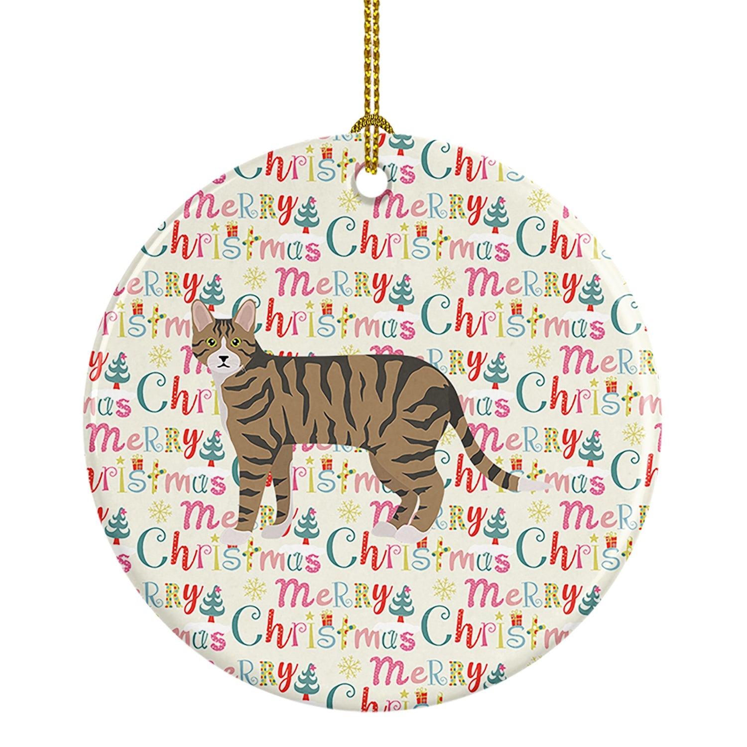 Dragon Li #2 Cat Christmas Ceramic Ornament