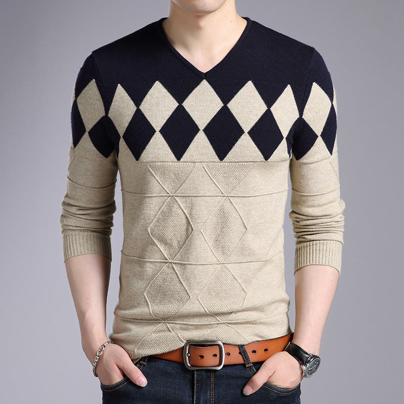 Korean Knit Men's Pullover Sweater | Streetwear