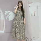 2022 Summer Silk Dress with Tie Waist and Slim Fit