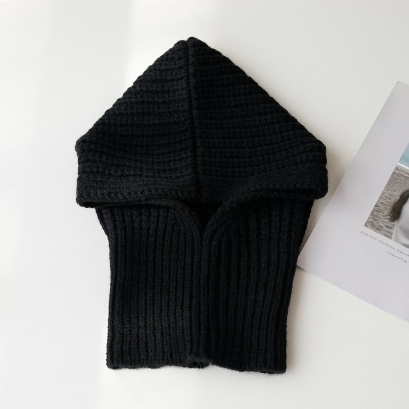 Warm Wool Neck Wrap and Hat Set | Embroidered Cap