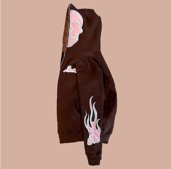 Halloween Print Zip-Up Cardigan Sweatshirt | Streetwear