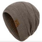 Fleece-Lined Wool Knit Winter Hat | Embroidered Cap