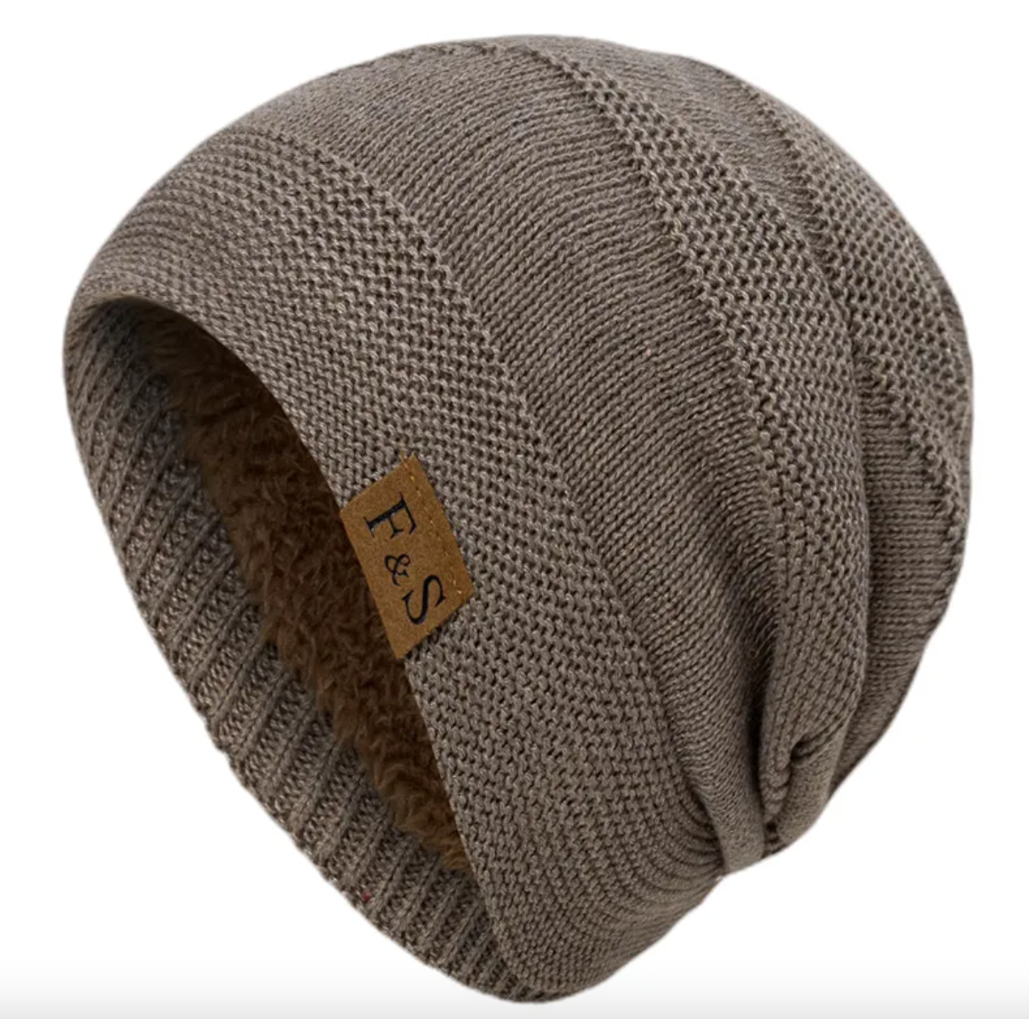 Fleece-Lined Wool Knit Winter Hat | Embroidered Cap