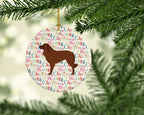 Portuguese Sheepdog Dog Merry Christmas Ceramic Ornament