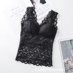 Lace Backless Tube Top with Wide Straps and Padding