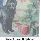 Newfoundland Cozy Christmas Glass Cutting Board