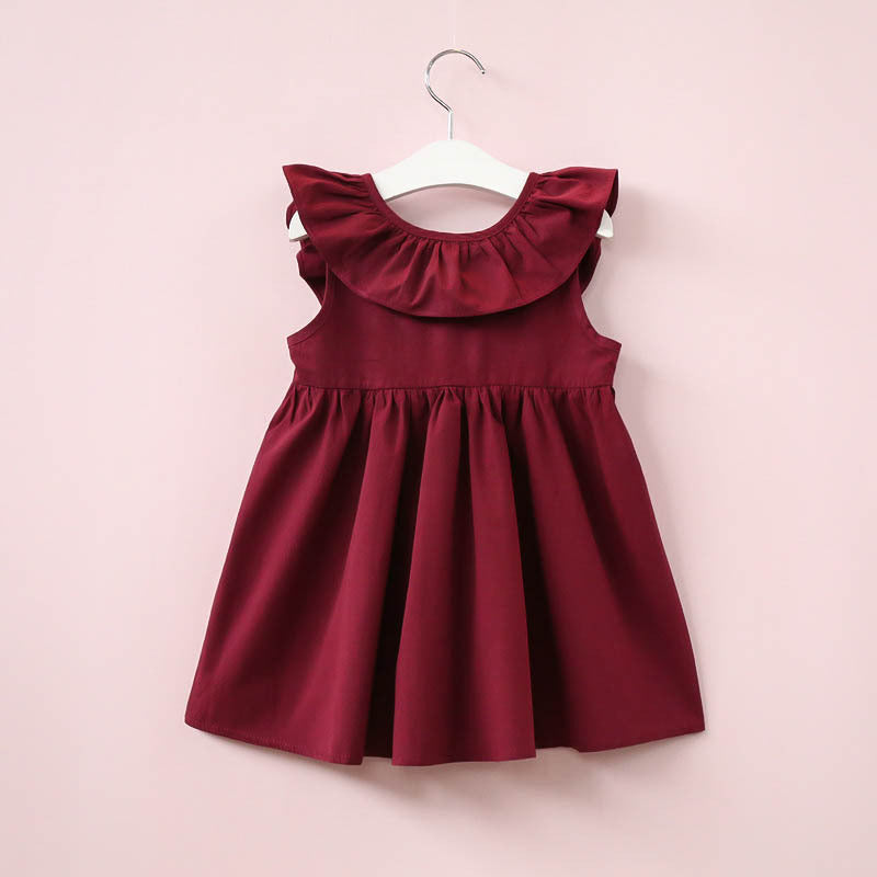 Summer Dress for Girls with Bowknot and Backless Design
