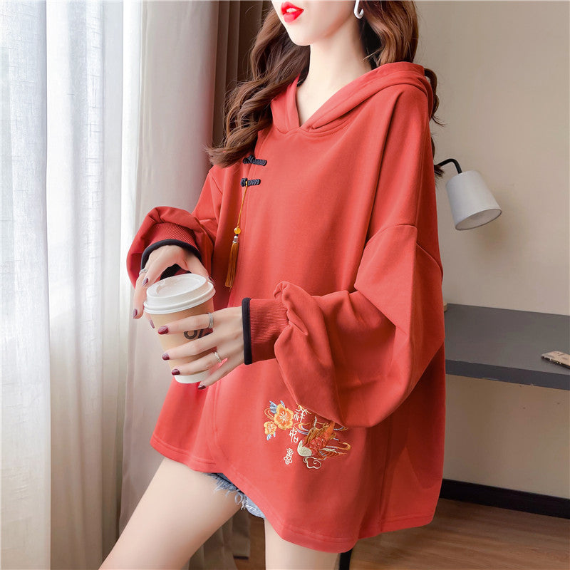 Elegant Women's Hoodie with Chinese Knot and Tassels | Streetwear