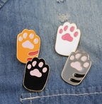 Paw Print Enamel Brooch Pin