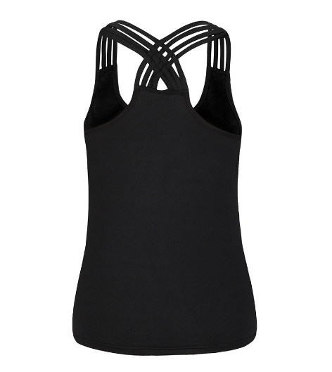 Skull Digital Print Women's Tank Top with Cross Straps