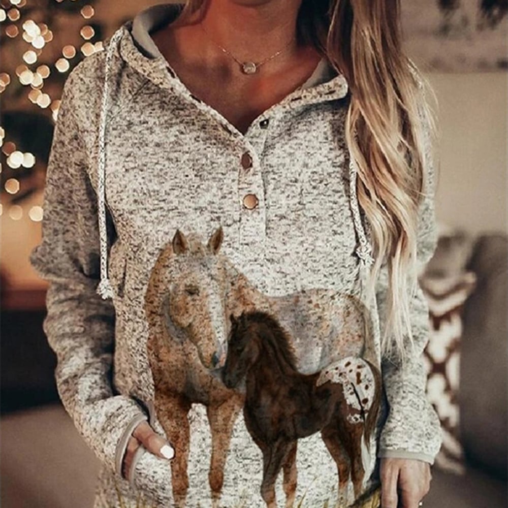 Hooded Pullover Solid Color Urban Casual Sweater | Streetwear