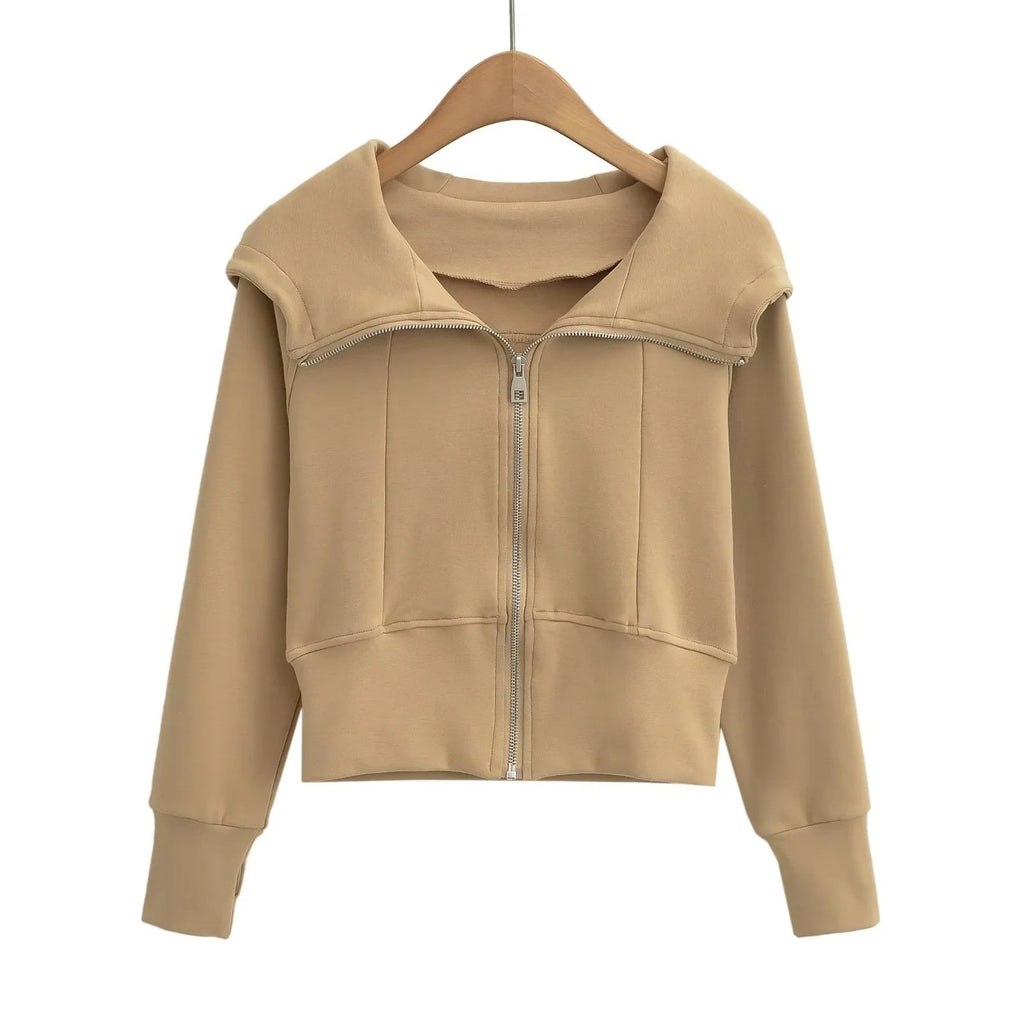 Slim Fit Women's American Street Sports Hoodie Coat | Streetwear