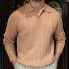 2023 Fall Slim Fit Lapel Knit Sweater for Men