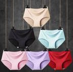 Seamless Women's Cotton Mid-Rise Panties (Plus Size)