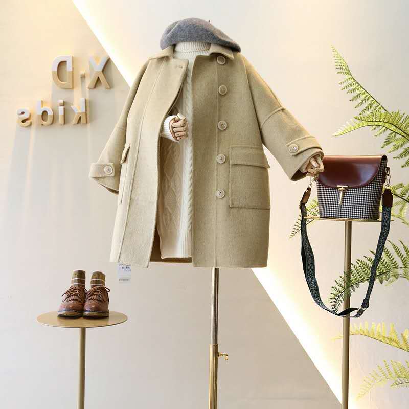 Girls' Woolen Coat
