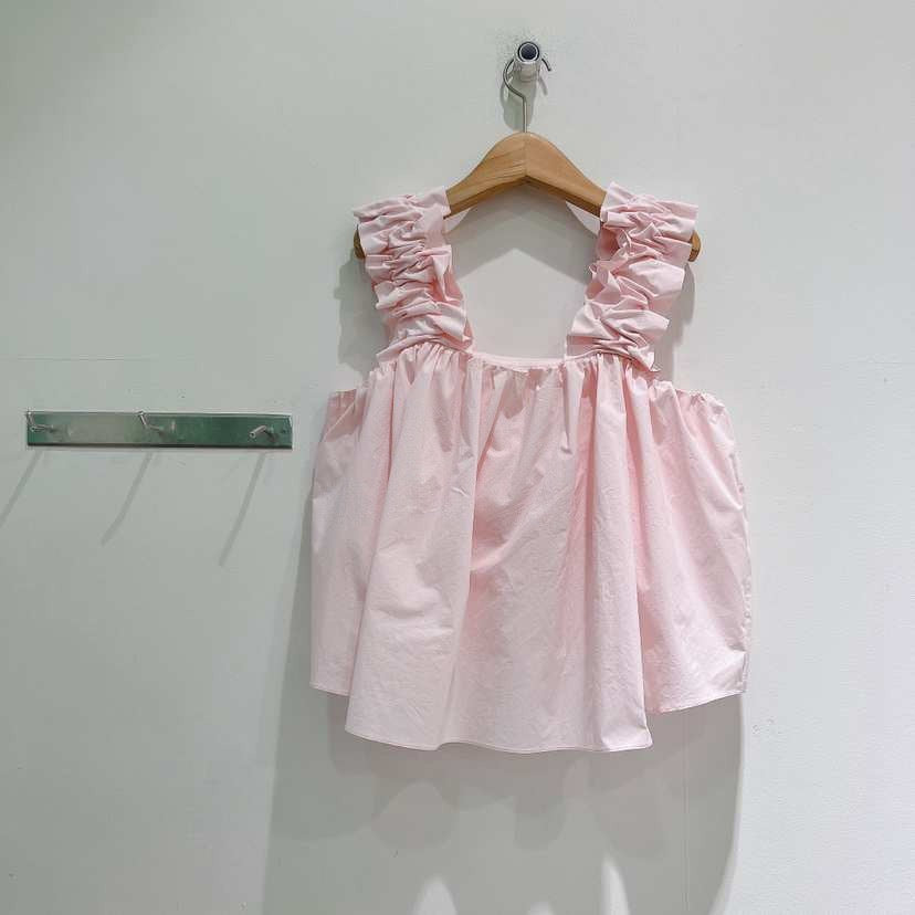 Ruffle-Strap Babydoll Swing Top