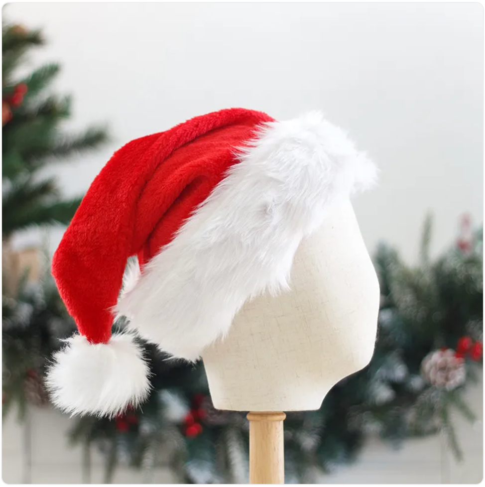 Enlarged & Thickened Santa Claus Hat | Embroidered Cap