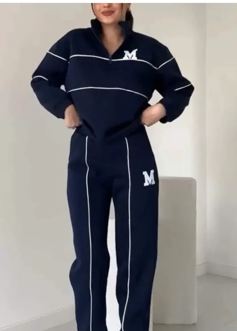 Womens 2 Piece Outfits Lounge Hoodless Pullover Sweatshirt Sweatsuit Sets Sweatshirt Baggy Fashion Sweatpants With Pockets | Streetwear