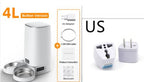 Automatic Pet Feeder 4L, Programmable Dry Food Dispenser with WiFi App Control, Stainless Steel Bowl & Desiccant for Cats and Dogs