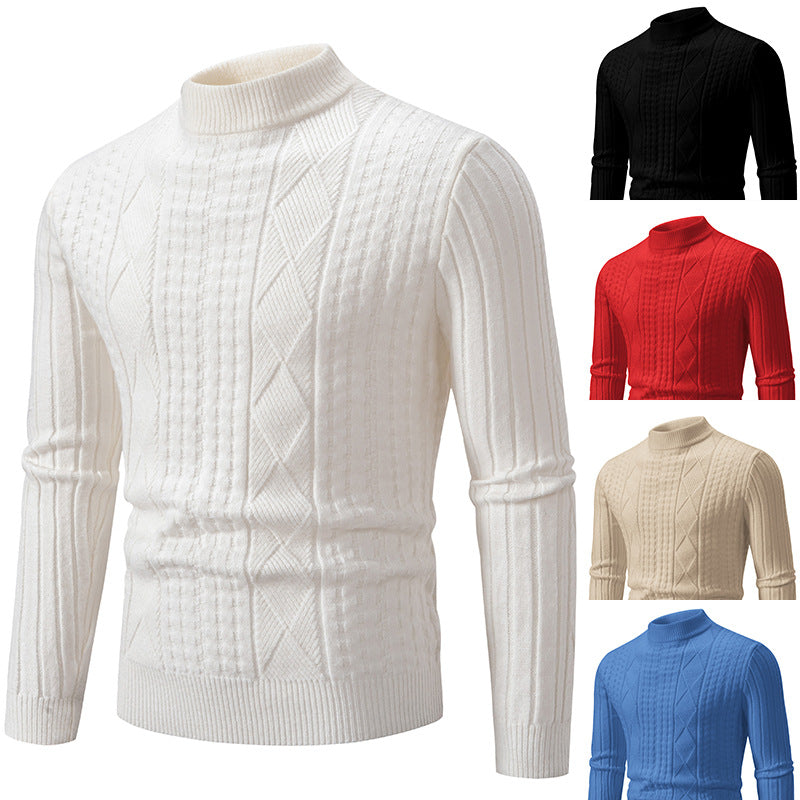 Men's Woven Casual Pullover Sweater Top | Streetwear