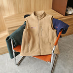 Thick Warm Men's Stand Collar Polar Fleece Vest