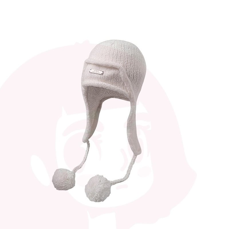 Wool Knitted Ear Protection Hat for Women (Autumn/Winter) | Embroidered Cap