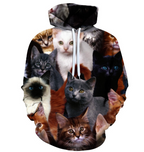 3D Printed Hooded Zipper Sweater for Women