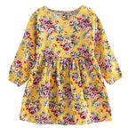 Spring Autumn Girls' Floral Dress - Korean Style Princess Dress