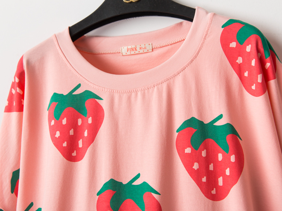 Plus Size Summer Nightgown for Women - Cute Short Sleeve
