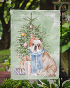 Bulldog, English Bulldog #2 Christmas Presents and Tree Garden Flag