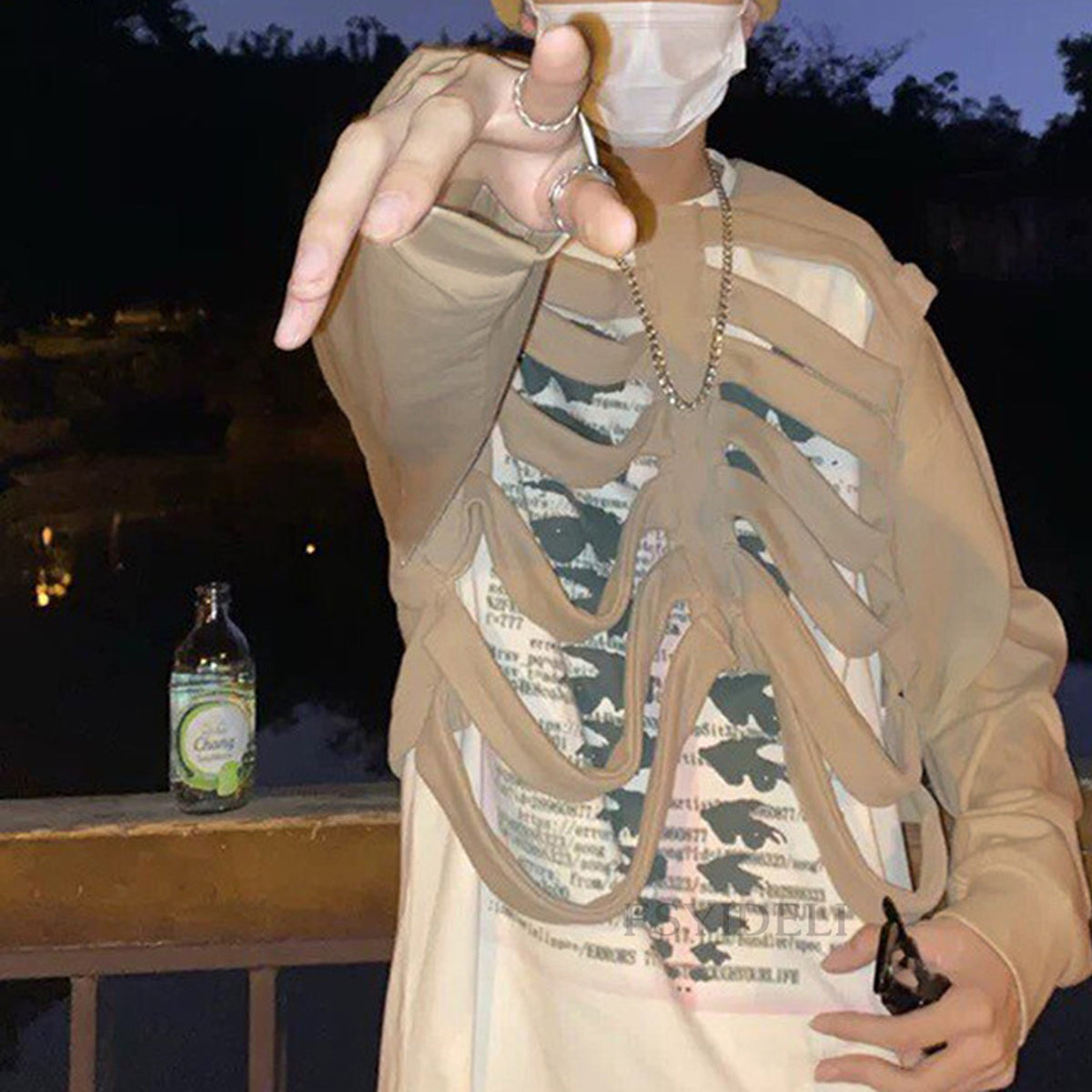 Trendy Skull Series Hooded Long Sleeve Sweater