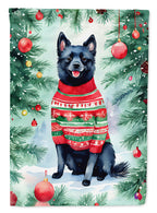 Schipperke Christmas Garden Flag