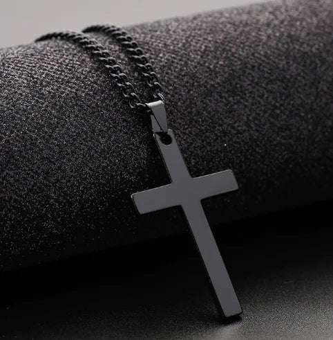 Minimalist Gold Cross Pendant Necklace for Men | Christian Jewelry