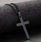 Minimalist Gold Cross Pendant Necklace for Men | Christian Jewelry